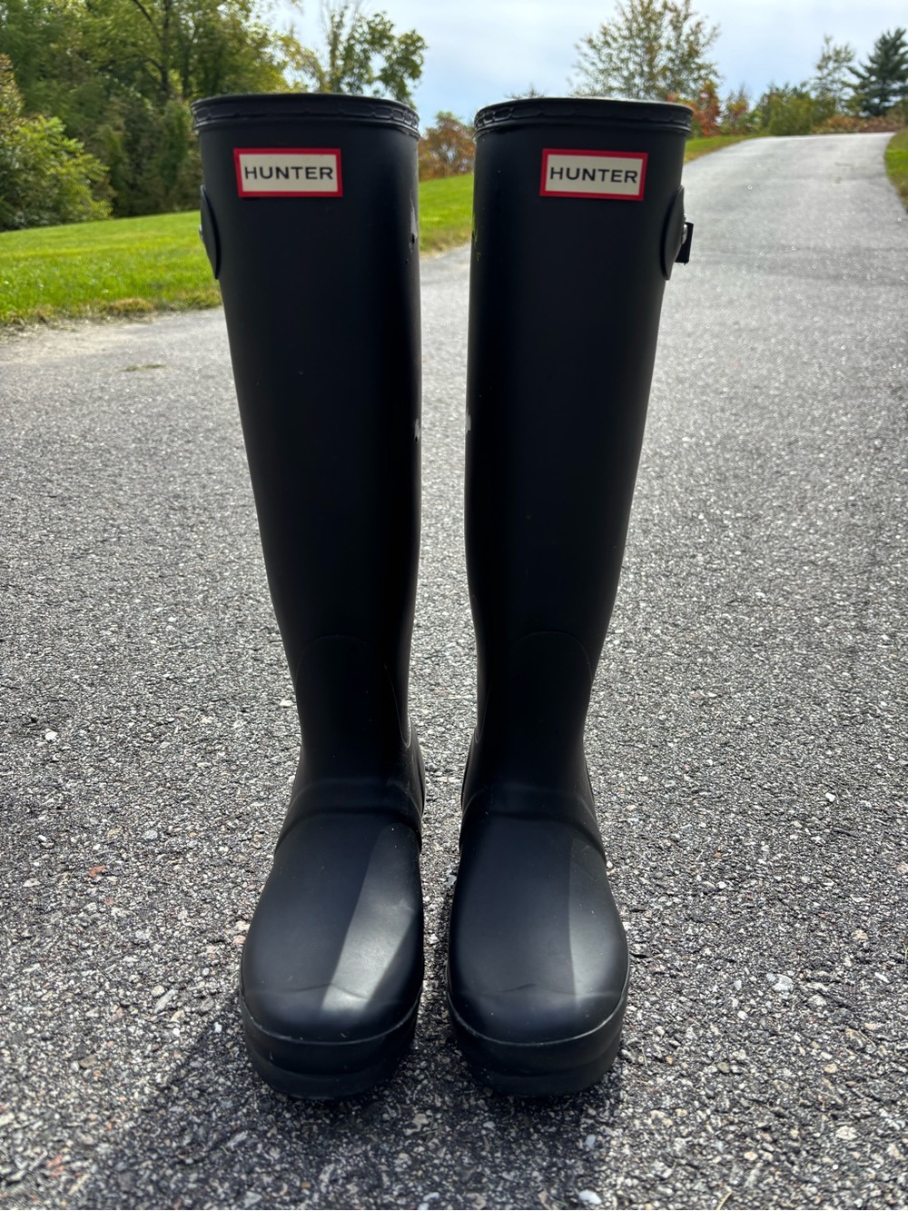 Hunter Original Tall Black Rain Boots Women's Size 8